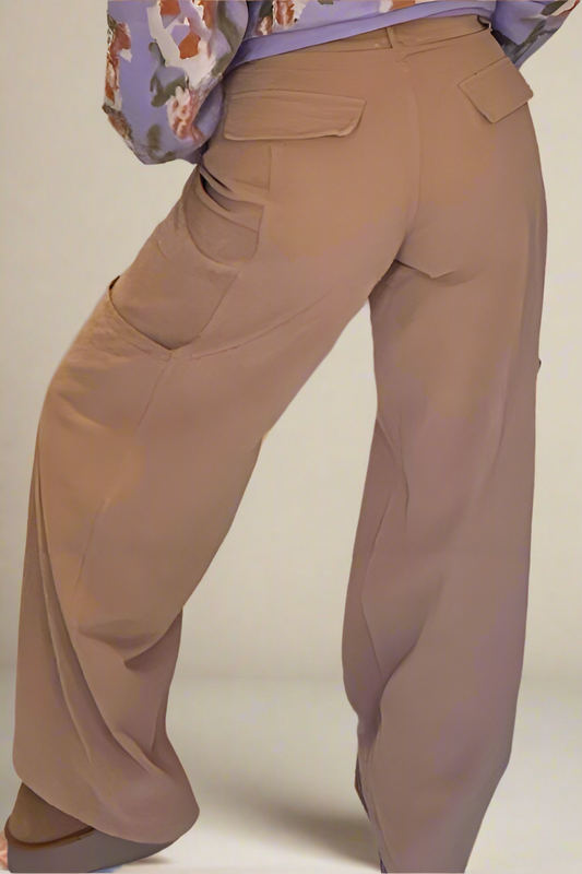 High-Waist Wide-Leg Utility Pants