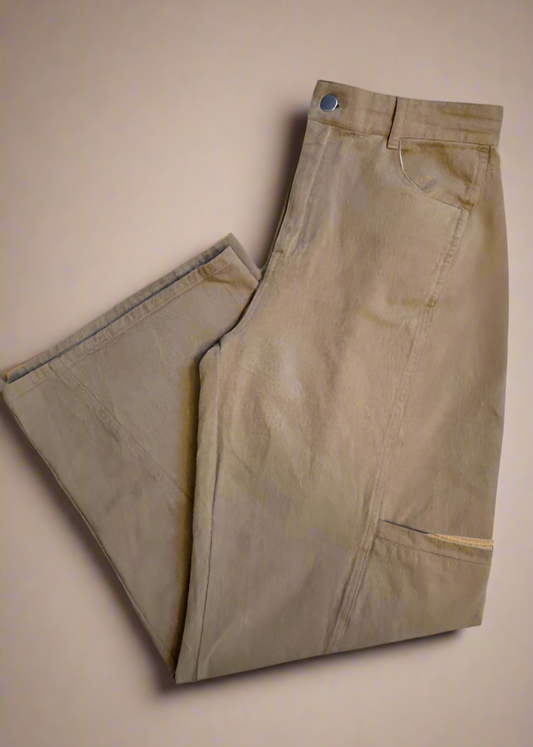 High-Waist Wide-Leg Utility Pants